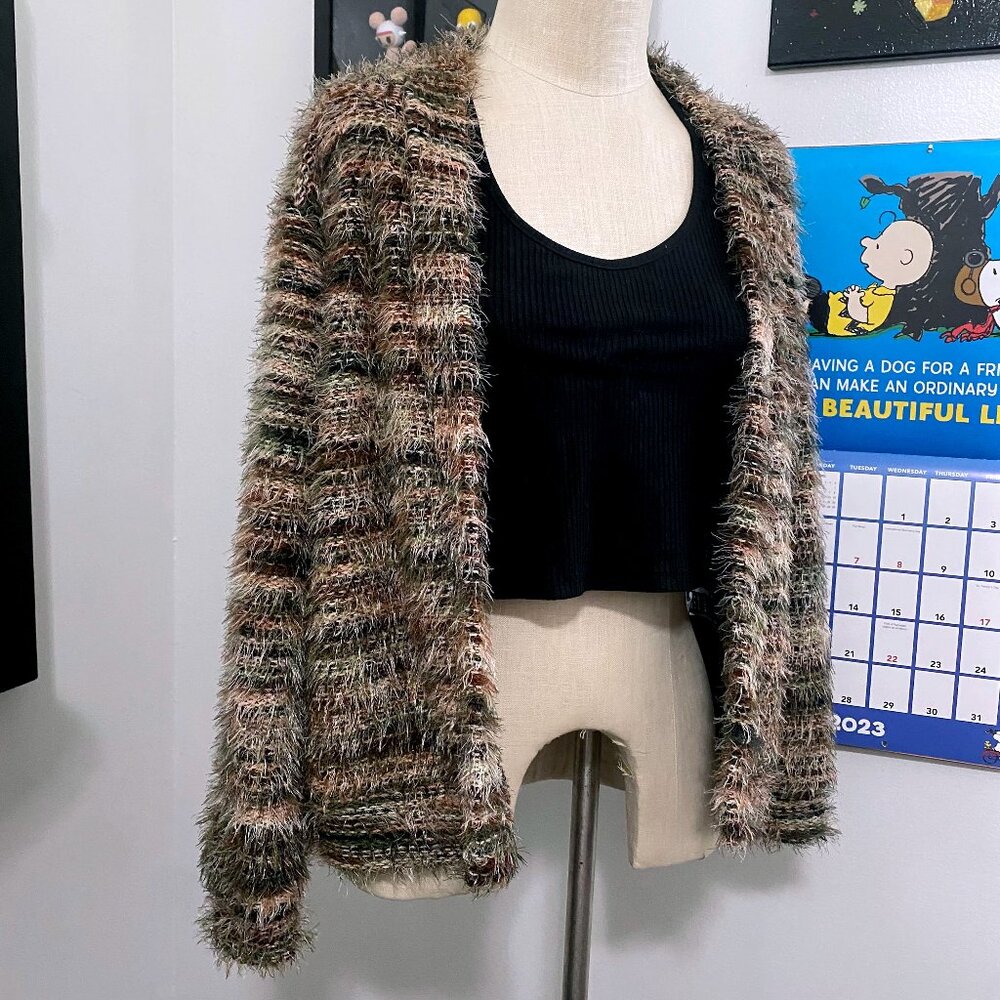 Quirky Fuzzy Cardigan